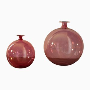 Blown Glass Vases by Parise Vetro, 1980s, Set of 2
