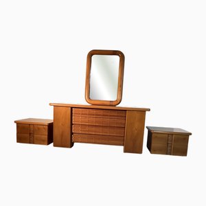 Bedroom Set attributed to Bernini, Italy, 1980s, Set of 4