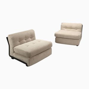 Amanta Lounge Chairs attributed to Mario Bellini for B&B Italia / C&B Italia, Italy, 1970s, Set of 2