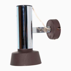 Faretto da parete o da soffitto Space Age vintage in metallo cromato, anni '60