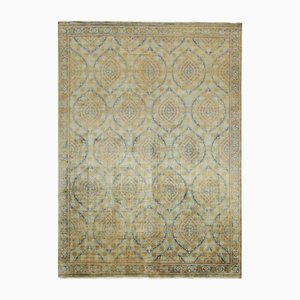 European Classic Style Rug with Blue and Gold Floral Pattern by Rug&Kilims