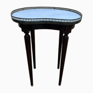 Mesa Bouillotte de estilo Luis XVI con mármol