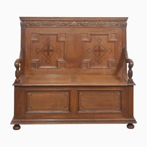 Bottega in quercia intagliata, metà XIX secolo