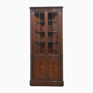Mahogany Glazzed Corner Cupboard, 1890s