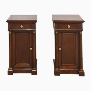 Tables de Chevet de Style Empire en Acajou, 1890s, Set de 2
