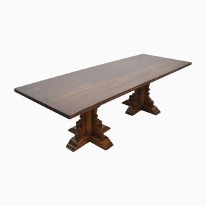 Gothic Revival Refectory Dining Table, 1890s