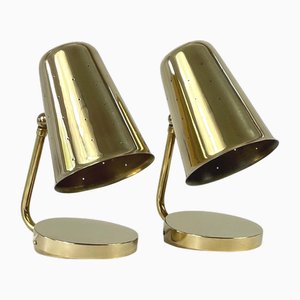 Brass Table Lamps by Karl Borén for Boréns Borås Belysning, 1950s, Set of 2