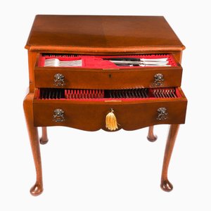 Englische Versilberte Vintage Besteck Kantine, 1940er, 110 Set