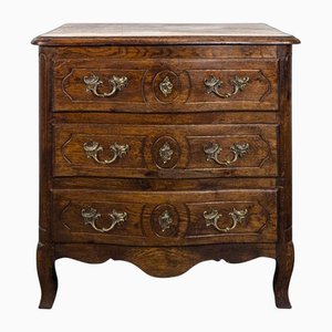 Louis XV Neo-Rustic Style Oak Chest of Drawers
