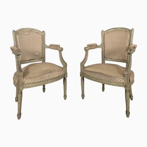 Louis XVI Style Armchairs, Set of 2