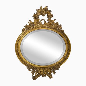 Napoleon III Mirror in Wood and Gilded Stucco