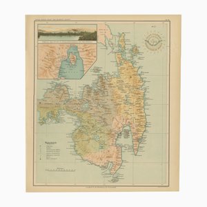 Karte von Ost-Mindanao mit Mount Apo Observatorio in Manila, 1899