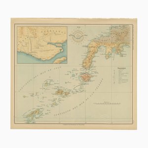 Map of Western Mindanao and the Sulu Archipelago Observatorio in Manila, 1899