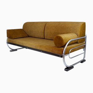 Bauhaus Tubular Chrome and Steel Sofa from Hynek Gottwald, 1930s