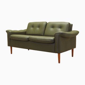 Divano in pelle verde, Danimarca, anni '70