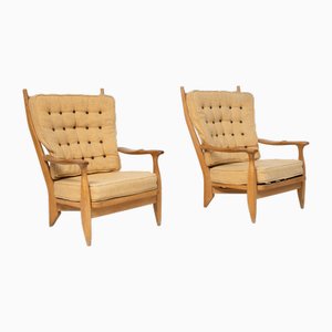 Fauteuils par Guillerme et Chambron pour Votre Maison, 1950s, Set de 2