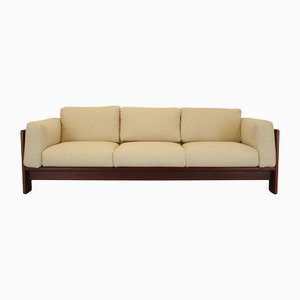 Mid-Century Modern Bastiano 3-Seater Sofa in Walnut and Bouclé by Afra & Tobia Scarpa for Gavina, Italy, 1966