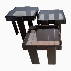 Mid-Century Satztische von Gianfranco Frattini für Meblo, 1970, 3er Set