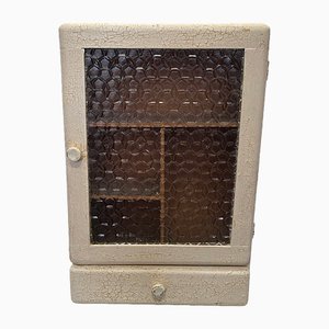 Botiquín de pared francés antiguo, principios del siglo XX