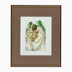 Salvador Dali, The Fallen Angel, 1960, Woodblock Print