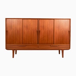 Mid-Century Danish Highboard in Teak by Gunni Omann for Omann Jun, 1960s
