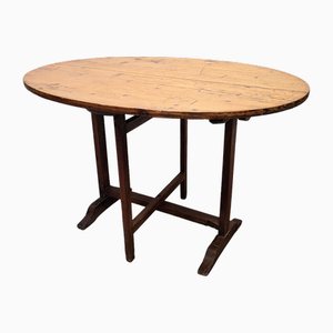 Antique French Oval Vigneron Table, Early 1800s