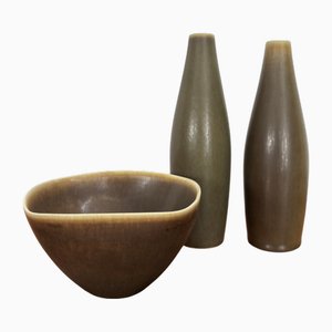 Vases by Linnemann-Schmidt for Palshus, Denmark, 1960s, Set of 3