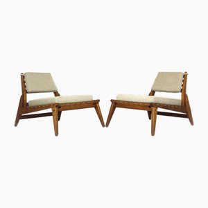 Mid-Century Scandinavian Hunting Chairs attributed to Uno & Östen Kristiansson, 1950s, Set of 2