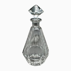 Vintage Art Deco English Gin Decanter in Cut Glass, 1930s