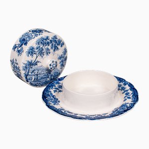 Mid-Century English Ceramic Butter Dish, 1960s