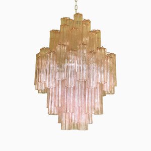 Lampadario Tronchi rosa in vetro di Murano di Simoeng per Simoeng