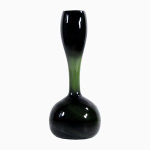 Art Nouveau Green Glass Vase, France, 1930s