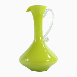 Italian Lemon Glass Vase from Empoli, 1960s
