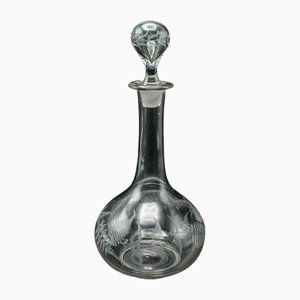Mid 20th Century English Glass Wine Decanter, 1960s