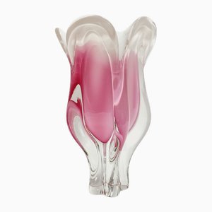 Vaso Tulip in vetro di Josef Hospodka, Repubblica Ceca, anni '60