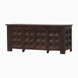 Brutalistisches Spanisches Rustikales Sideboard, 1960er