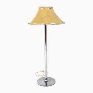 Leather Floor Lamp by Anna Ehrner for Ateljé Lyktan, Sweden, 1990s