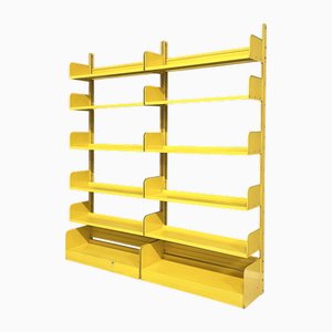 Italian Modern Industrial Yellow Congresso Modular Bookcase attributed to Lips Vago, 1970s