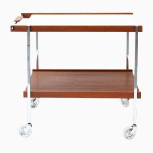 Teak and Chrome Serving Trolley from Ilse Möbel, 1960s