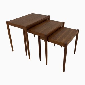 Nesting Tables in Teak, Denmark, 1960s, Set of 3