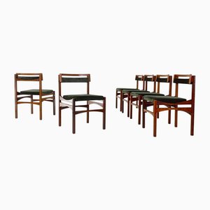 Rosewood Chairs attributed to Franco Bettonica for Pillinini, Italy, 1968, Set of 6
