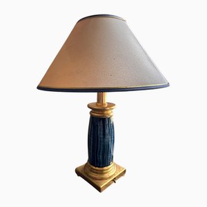 Lámpara de mesa Pied Jars Onyx Bleu de Jean-Pierre Gautier para Le Dauphin, Francia, años 80