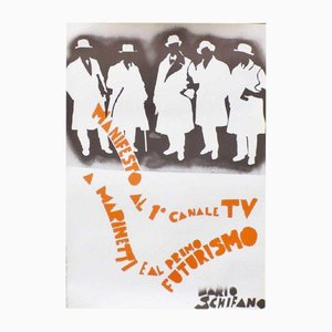 Mario Schifano, The 1st TV Channel, 1980, Papier