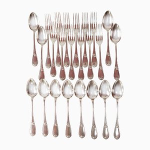 Antique French Entremets Cutlery for 12 from Cailar Bayard, 1930s, Set of 24