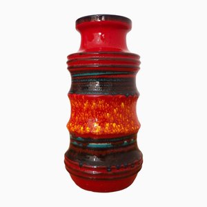 West German 266-28 Fat Lava Pottery Vase from Scheurich, 1970s