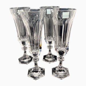 Vintage Champagne Flutes by Cristal Sevres, 1980s, Set of 4