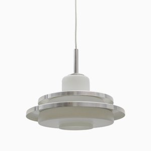 Lampe à Deux Niveaux en Verre Opalin de Doria Leuchten, 1960s