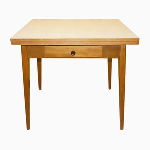 Folding Rotating Kitchen Table with Drawer, 1950s