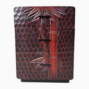 Cassettiera vintage in bambù, Giappone, anni '60