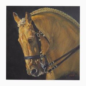 Sylvie Ajacques, The Stallion, 2023, óleo sobre lienzo